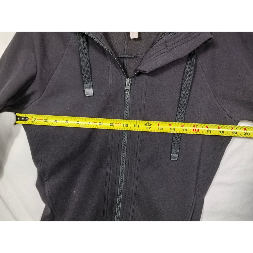 Athleta Full Zip Hoodie XS Black Thumbholes Sporty Off-Duty Wellness-core‎ - Picture 4 of 13